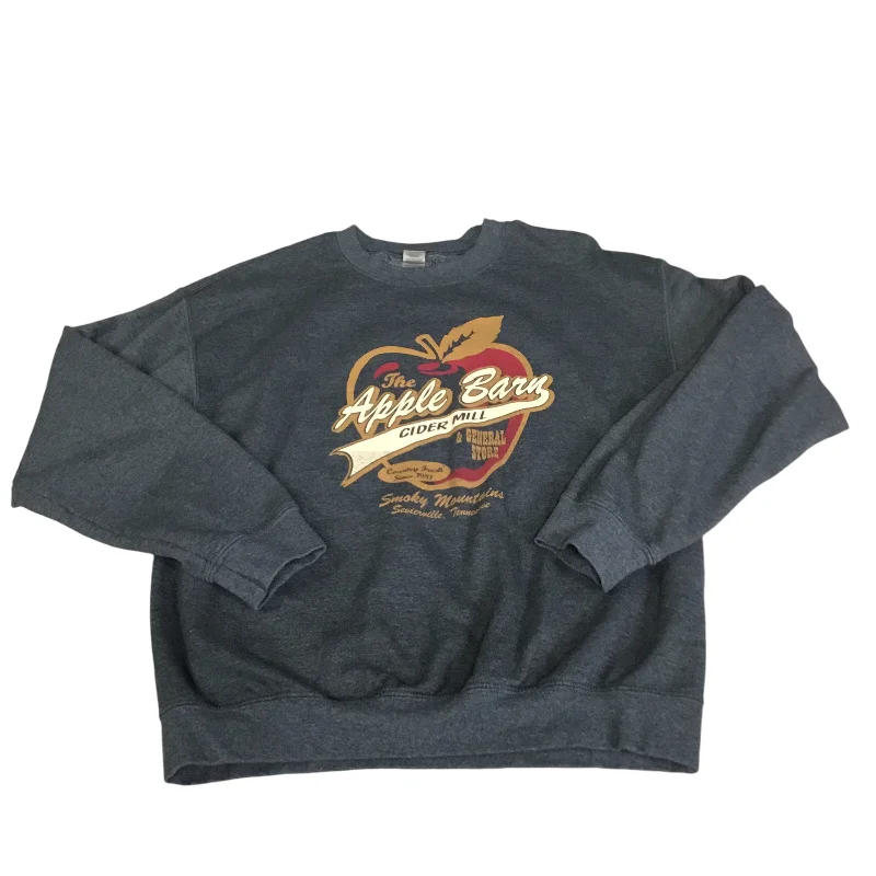 Affordable Men's HoodiesSweatshirt Crewneck By Gildan In Grey, Size: M