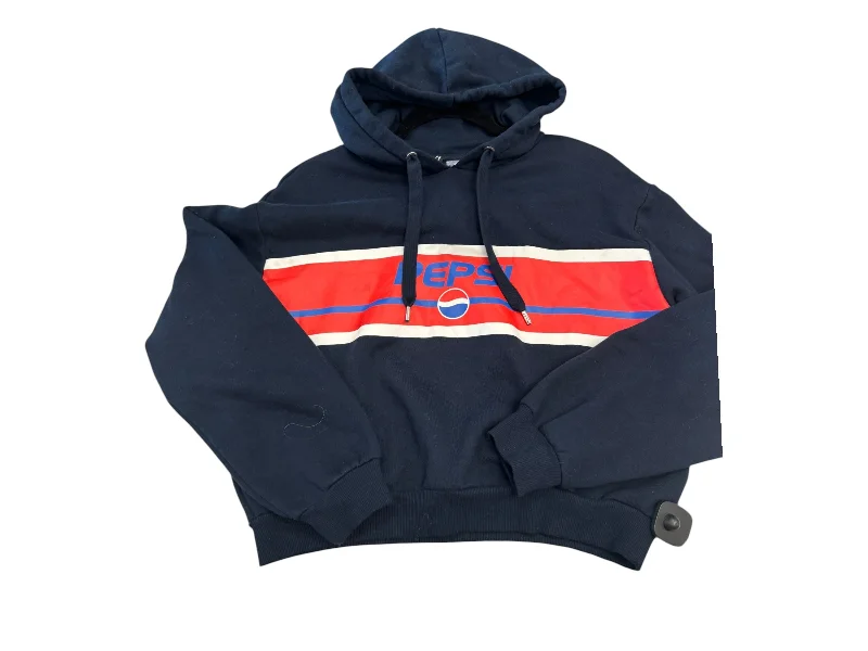 Men's Hoodies for Winter SportsSweatshirt Hoodie By Divided In Navy, Size: M