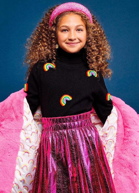 Men's Sweaters for Dressy EventsHappy Rainbow Turtleneck