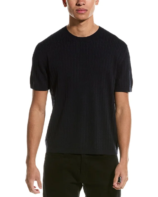 Men's Sweaters with Built-In ScarvesTheory Breach Shirt