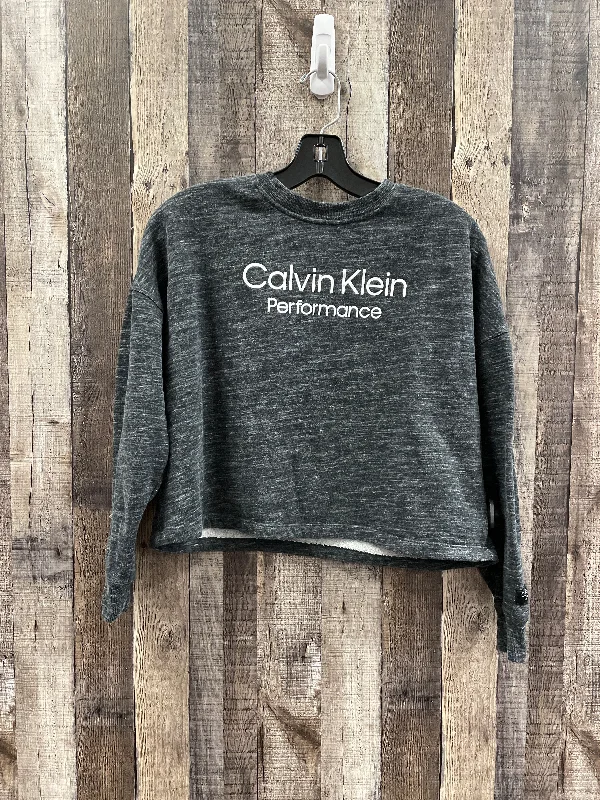 Lightweight Men's Running HoodiesAthletic Sweatshirt Crewneck By Calvin Klein In Grey, Size: Xs Lightweight Men's Running HoodiesAthletic Sweatshirt Crewneck By Calvin Klein In Grey, Size: Xs