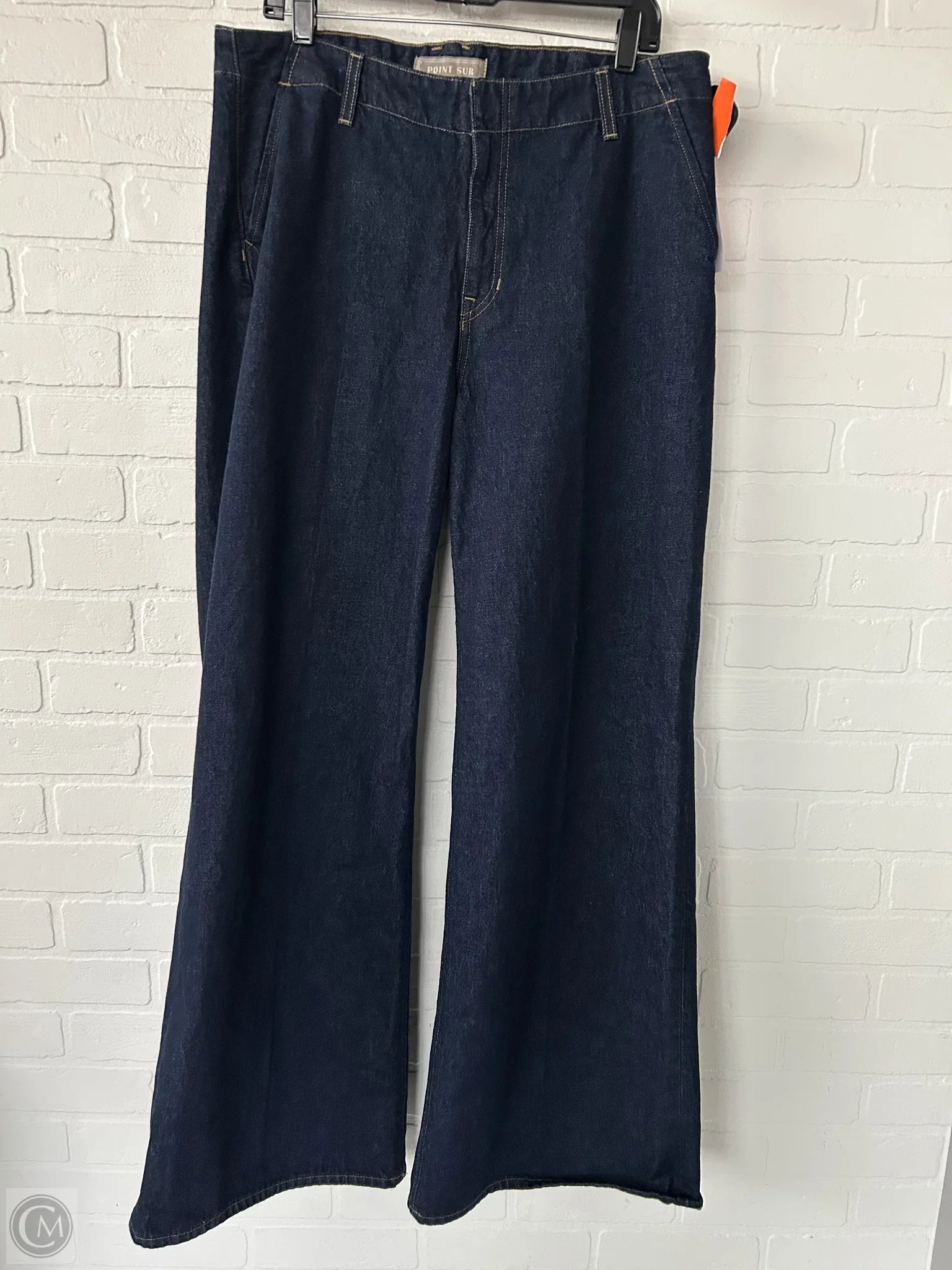 Affordable Designer Men's JeansJeans Wide Leg By point sur In Blue Denim, Size: 12