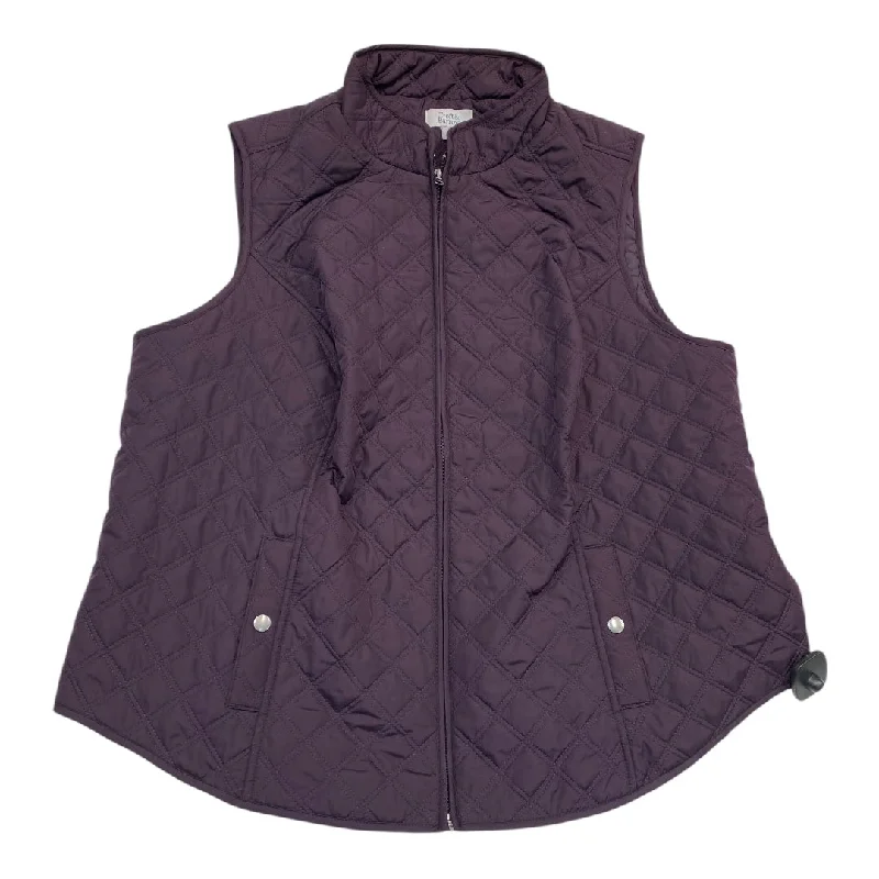 Men's Coats with Contrast StitchingVest Puffer & Quilted By Cj Banks In Purple, Size:2X Men's Coats with Contrast StitchingVest Puffer & Quilted By Cj Banks In Purple, Size:2X