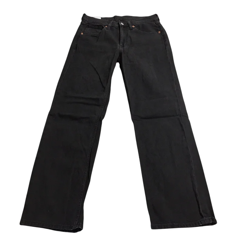 Men's Jeans with a Destroyed LookJeans Straight By Gap In Black Denim, Size: 2