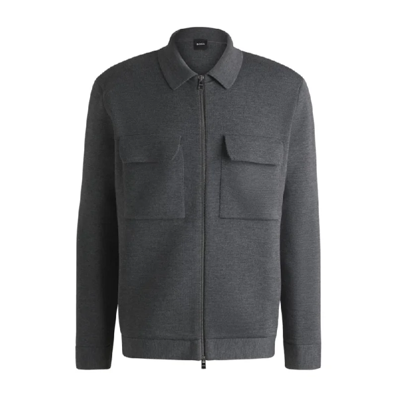 Men's Sweaters with ZippersZip-up regular-fit cardigan in wool