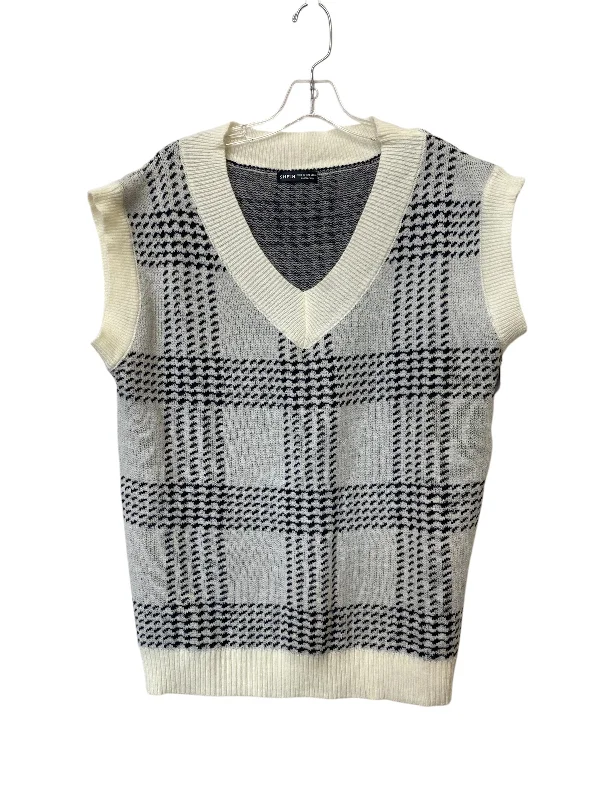Men's Coats with Snap ButtonsVest Sweater By Shein In White, Size: L