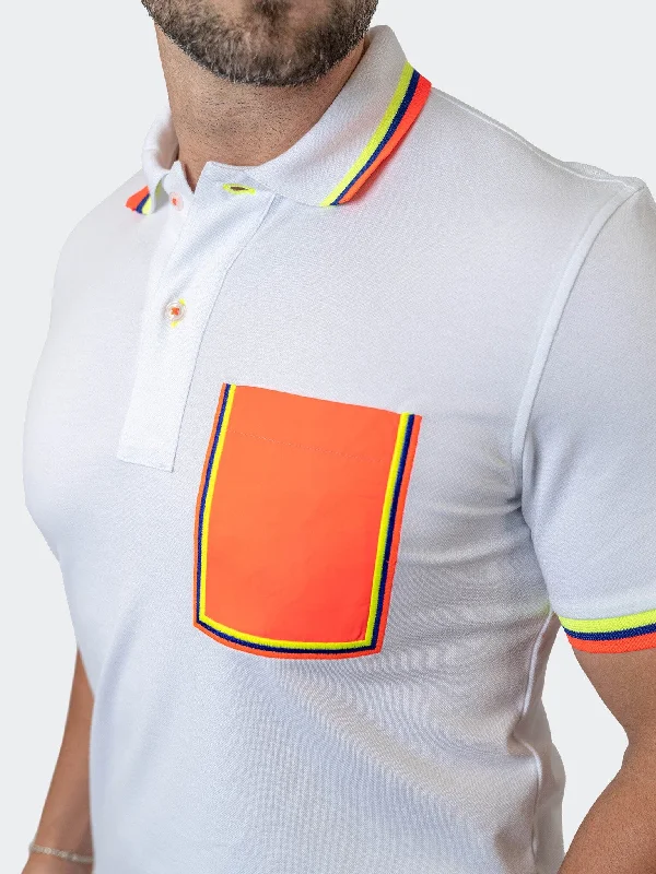Men's Shirts with Roll-Up SleevesPolo TipMilano White