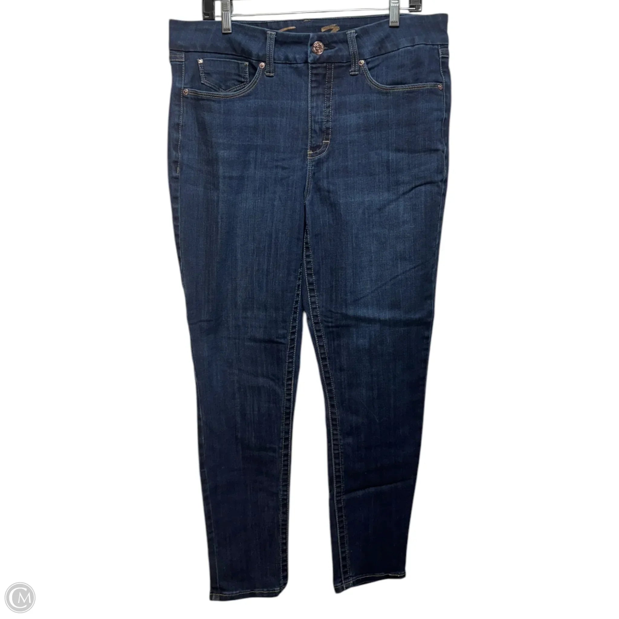 Men's Straight-Leg Jeans in Dark WashJeans Skinny By Seven 7 In Blue Denim, Size: 14 Men's Straight-Leg Jeans in Dark WashJeans Skinny By Seven 7 In Blue Denim, Size: 14