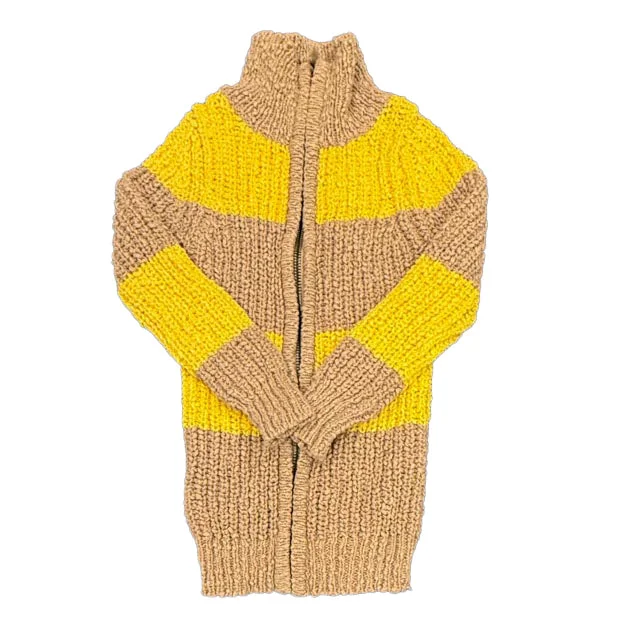 Men's Sweaters with Cable PatternsPeek Girls Yellow Stripe Cardigan