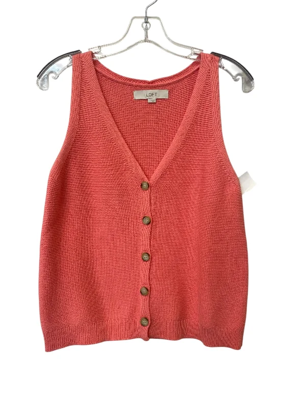 Men's Coats for BikingVest Sweater By Loft In Pink, Size: M