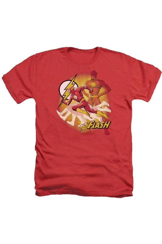 Men's Shirts with CollarsJustice League of America Lightning Fast Adult Heather Tee / T-Shirt Men's Shirts with CollarsJustice League of America Lightning Fast Adult Heather Tee / T-Shirt
