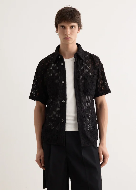 Men's Shirts with Logo EmbossmentsLetto Knitted Shirt