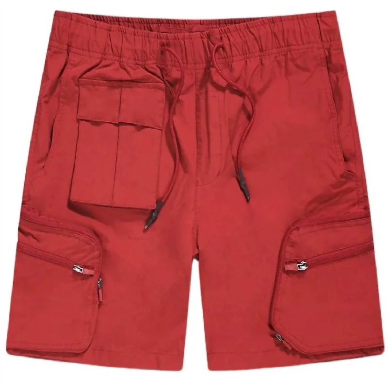 Men's Long-Lasting Cargo ShortsMen's Retro Altitude Cargo Shorts In Red