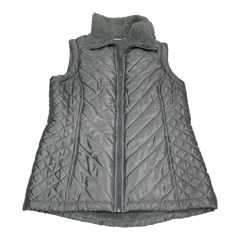 Men's Coats with Slim FitsVest Puffer & Quilted By Denim And Company In Grey, Size: Xxs Men's Coats with Slim FitsVest Puffer & Quilted By Denim And Company In Grey, Size: Xxs