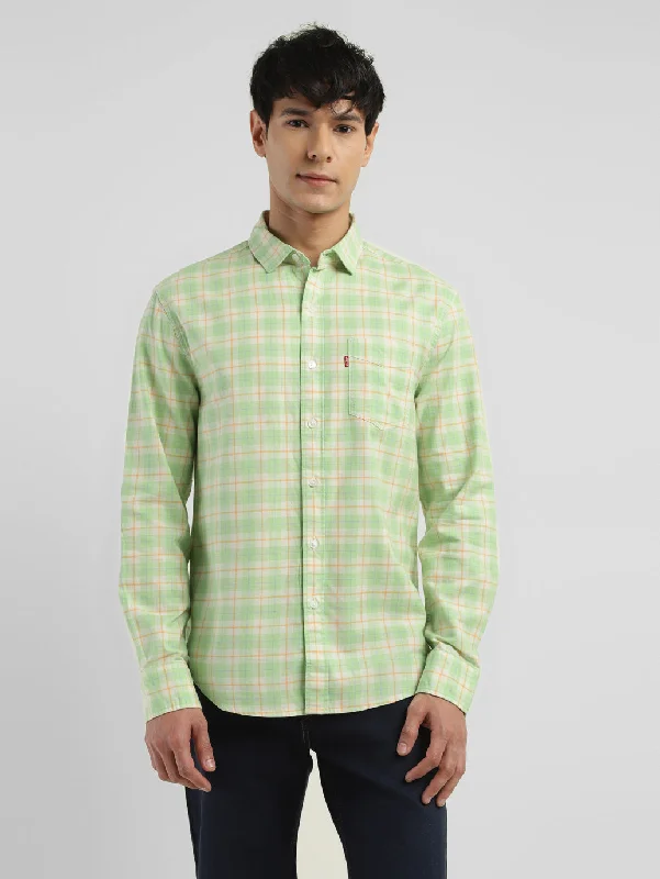 Men's Rugby Shirts for a Sporty LookMen's Checkered Slim Fit Shirt