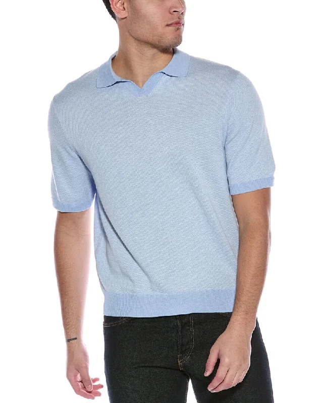 Athletic Men's Performance SweatersAlashan Johnny Collar Cashmere-Blend Sweater