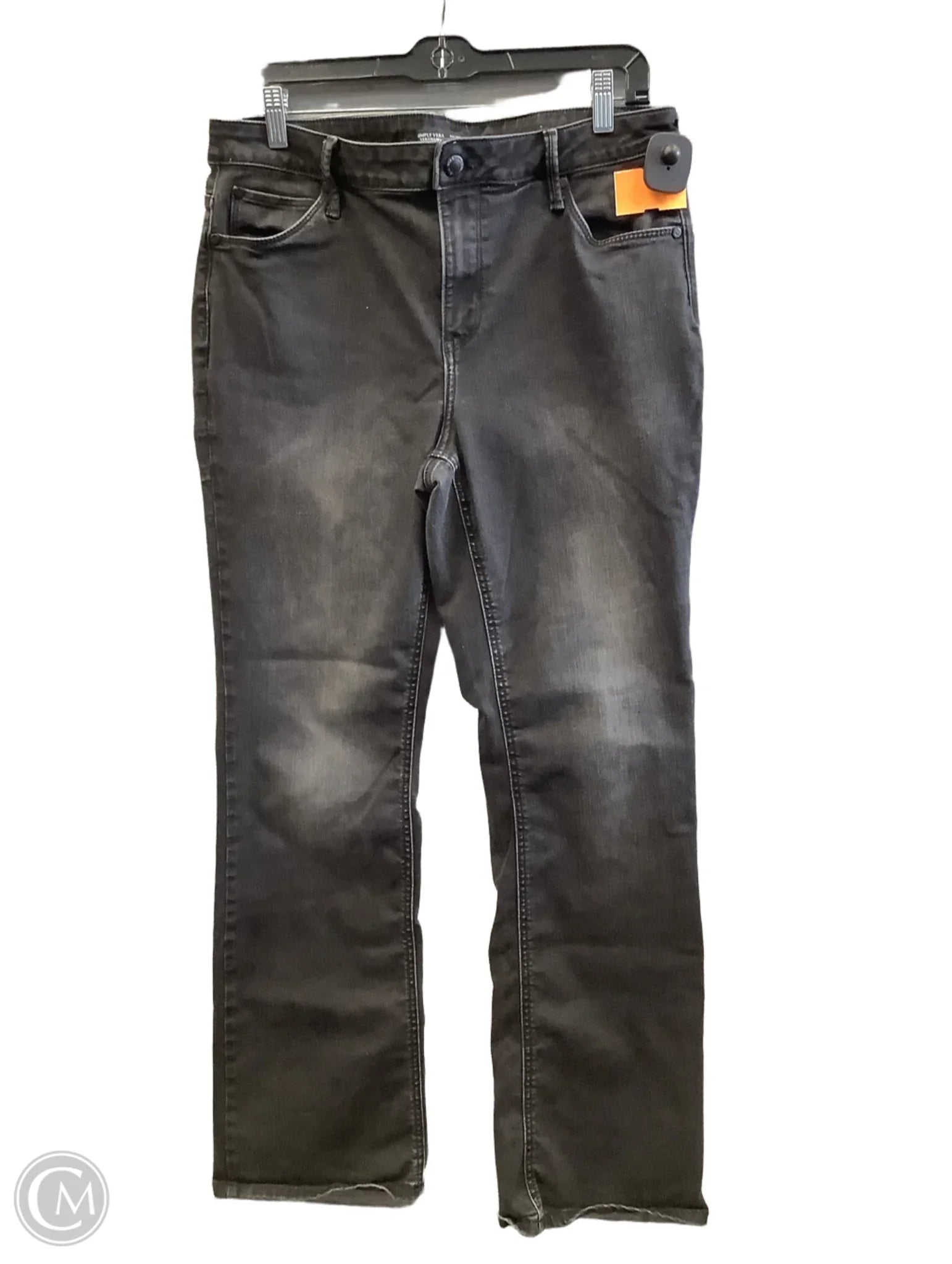 Flexible Men's JeansJeans Boot Cut By Simply Vera In Black Denim, Size: 14