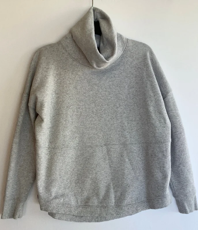 Unique Men's Custom HoodiesSweatshirt Crewneck By Athleta In Grey, Size: S
