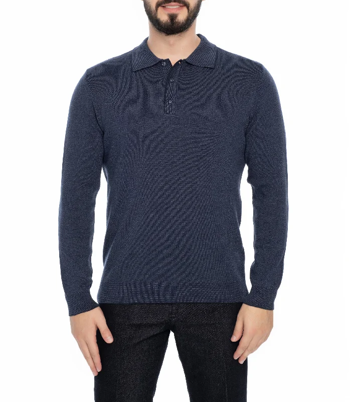 Men's Sweaters with Elastic CuffsPONCE LONG SLEEVE POLO