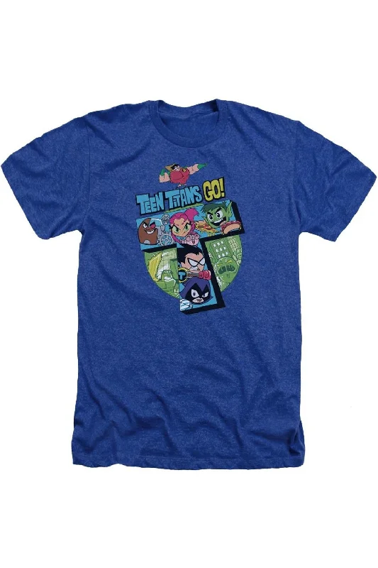 Durable Men's Work ShirtsTeen Titans Go T Adult Heather Tee / T-Shirt