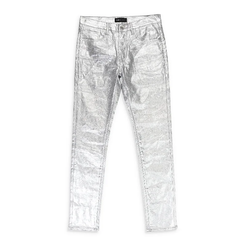 Durable Men's JeansMETALLIC MONOGRAM GREY SKINNY JEANS
