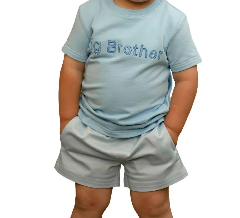 Men's Bamboo Fiber Shirts for Softness and BreathabilityBoys Big Brother Shirt In Blue Men's Bamboo Fiber Shirts for Softness and BreathabilityBoys Big Brother Shirt In Blue