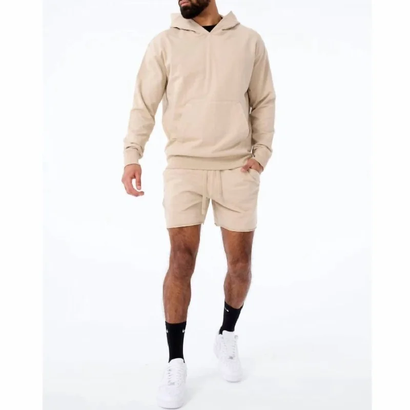 Weather-Resistant Men's Adventure and Travel ShortsAthletic Summer Breeze Knit Short In Natural Sand