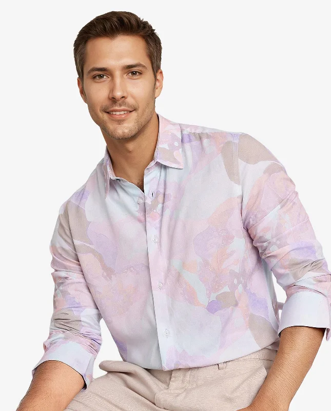 Men's Tennis Shirts for Court ComfortRare Rabbit Men Xano Pastel Blue Viscose Nylon Fabric Full Sleeve Regular Fit Abstract Print Shirt Men's Tennis Shirts for Court ComfortRare Rabbit Men Xano Pastel Blue Viscose Nylon Fabric Full Sleeve Regular Fit Abstract Print Shirt