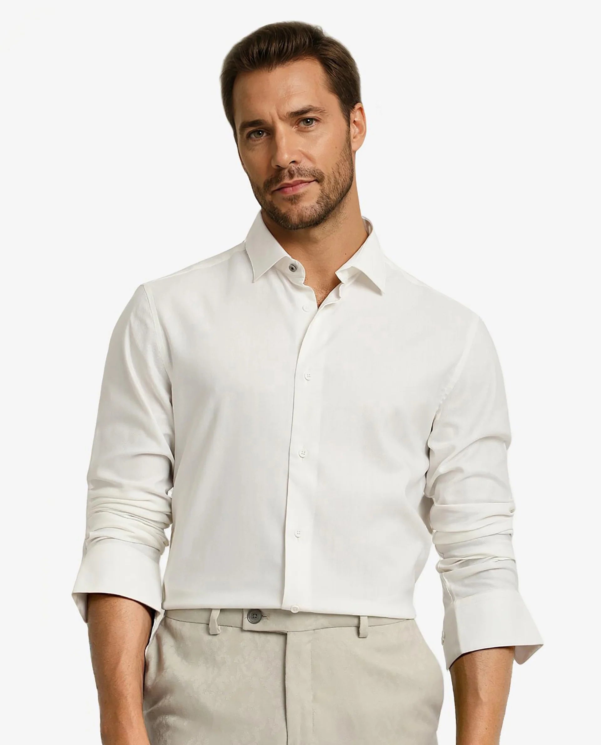 Lightweight Men's Poplin ShirtsRare Rabbit Men Mer White Viscose Polyester Lycra Fabric Full Sleeve Button Closure Regular Fit Herringbone Textured Shirt Lightweight Men's Poplin ShirtsRare Rabbit Men Mer White Viscose Polyester Lycra Fabric Full Sleeve Button Closure Regular Fit Herringbone Textured Shirt