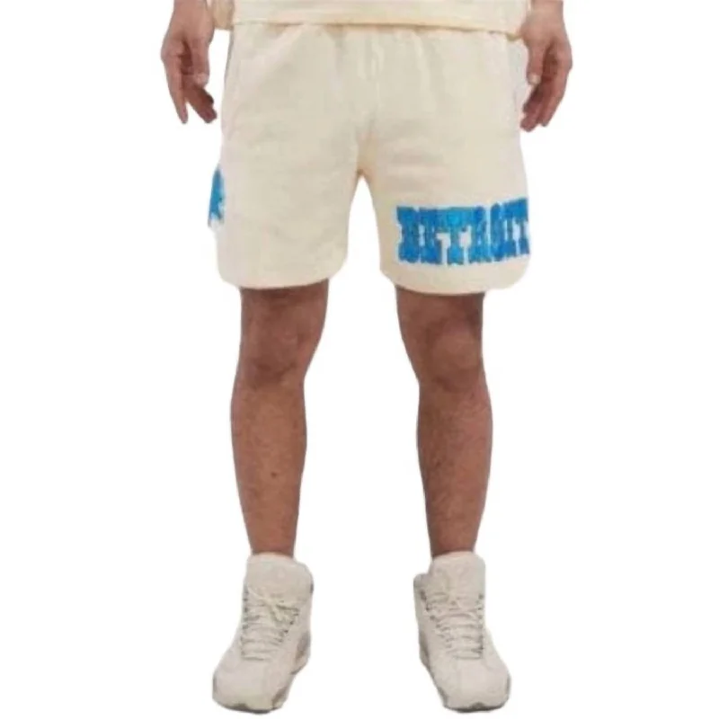 Patterned and Solid Men's Bermuda ShortsDetroit Lions Retro Classic Fleece Short In Eggshell