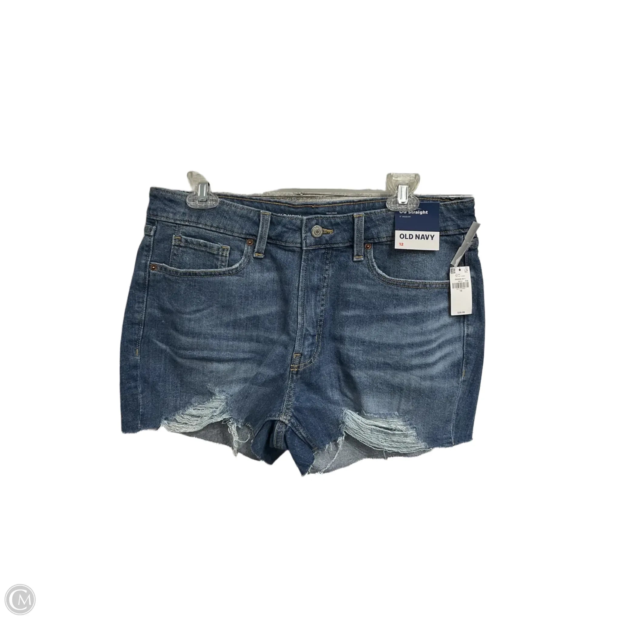 Trendy Men's Beach ShortsShorts By Old Navy In Blue Denim, Size: 12