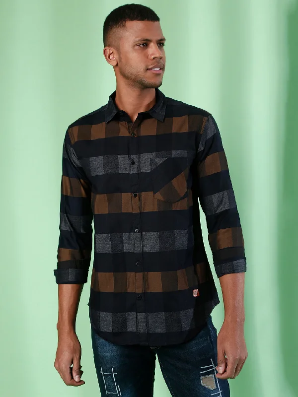 Men's Pattern-Play Shirts for a Fun TwistCampus Sutra Men Full Sleeve Checkered Casual Shirt Men's Pattern-Play Shirts for a Fun TwistCampus Sutra Men Full Sleeve Checkered Casual Shirt