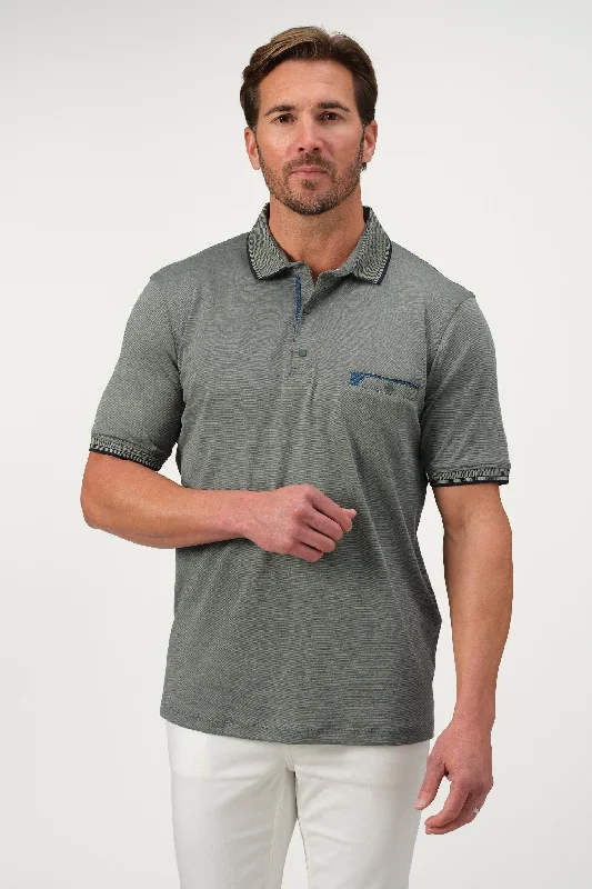 Men's Long-Sleeved ShirtsTextured Polo Shirt