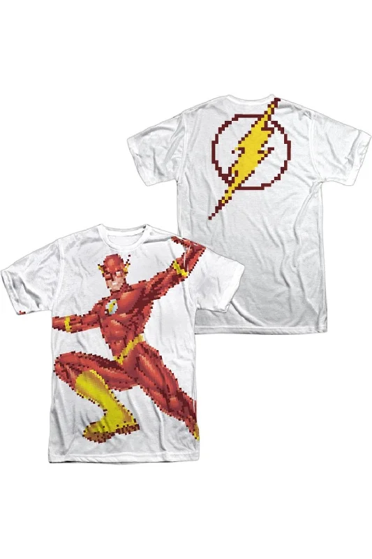 Men's Shirts with Floral PrintsJustice League of America Flashbit (Front/Back Print) Short Sleeve Adult Poly Crew Tee / T-Shirt Men's Shirts with Floral PrintsJustice League of America Flashbit (Front/Back Print) Short Sleeve Adult Poly Crew Tee / T-Shirt