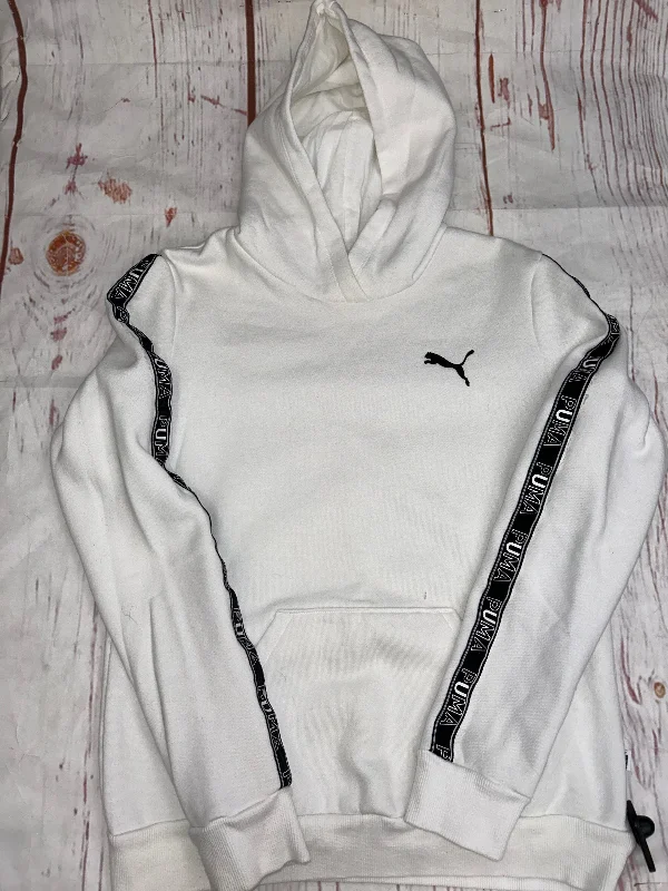 Essential Men's Sports HoodiesSweatshirt Hoodie By Puma In White Black, Size: M