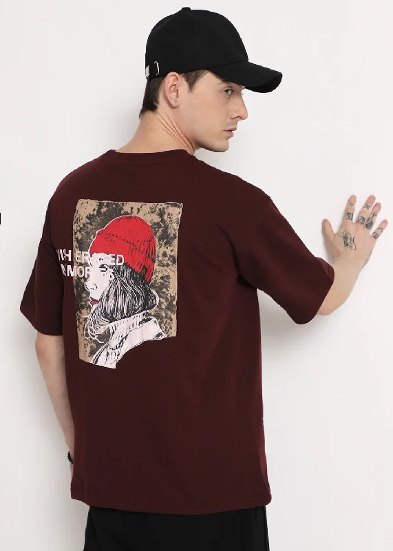 Men's Shirts with Animal PrintsMahogany Oversized T-shirt