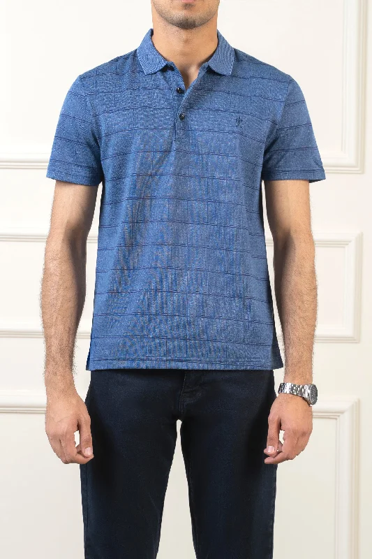 Men's Shirts with Double-Breasted DesignsEXECUTIVE POLO BLUE GREY