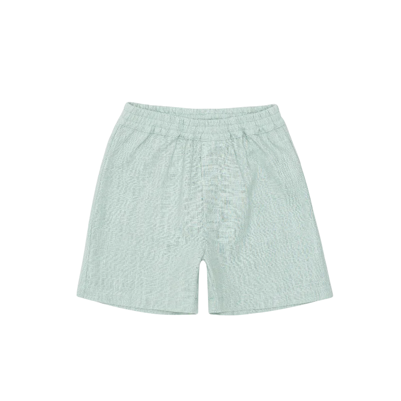 Men's Elastic-Waisted Loungewear ShortsPlom Linen Shorts | Frosted Green