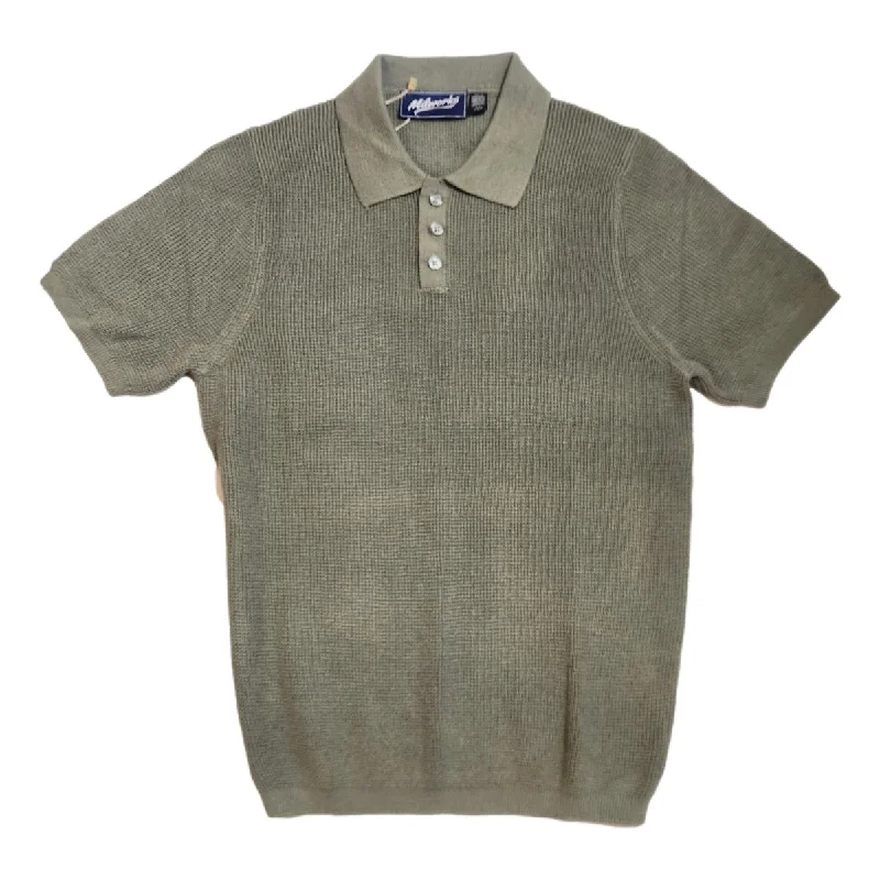Men's Shirts with Adjustable CuffsShort Sleeve Knit Polo Lt. Olive