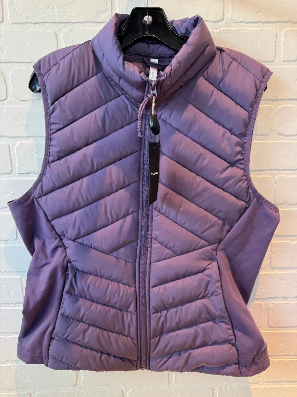 Stylish Men's Biker JacketsVest Puffer & Quilted By Fabletics In Purple, Size: Xl