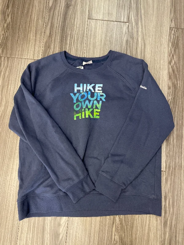 Men's Hoodies with Hidden ZippersSweatshirt Crewneck By Columbia In Navy, Size: Xl
