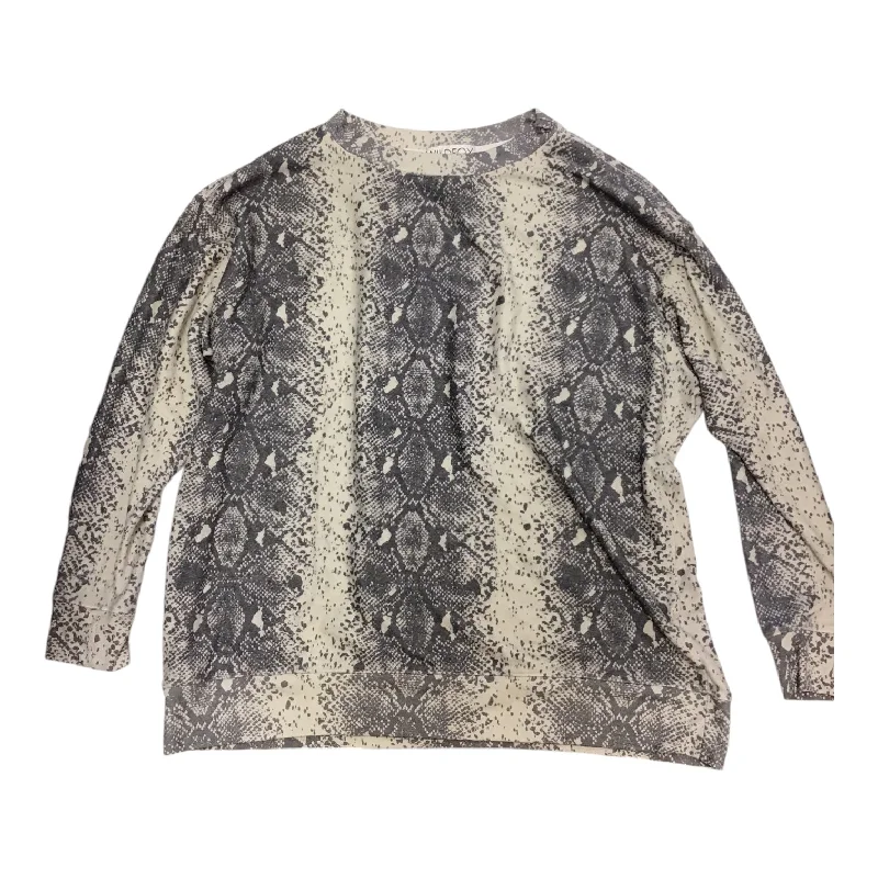 Men's Hoodies with Faux Fur TrimSweatshirt Crewneck By Wildfox In Grey, Size: S