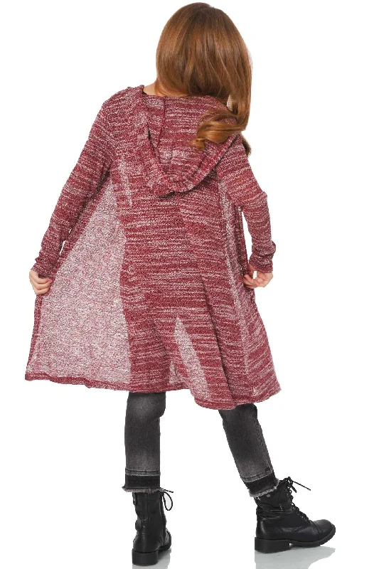 Men's Sweaters for Mild WeatherBig Girls Long Knit Hoodie Cardigan