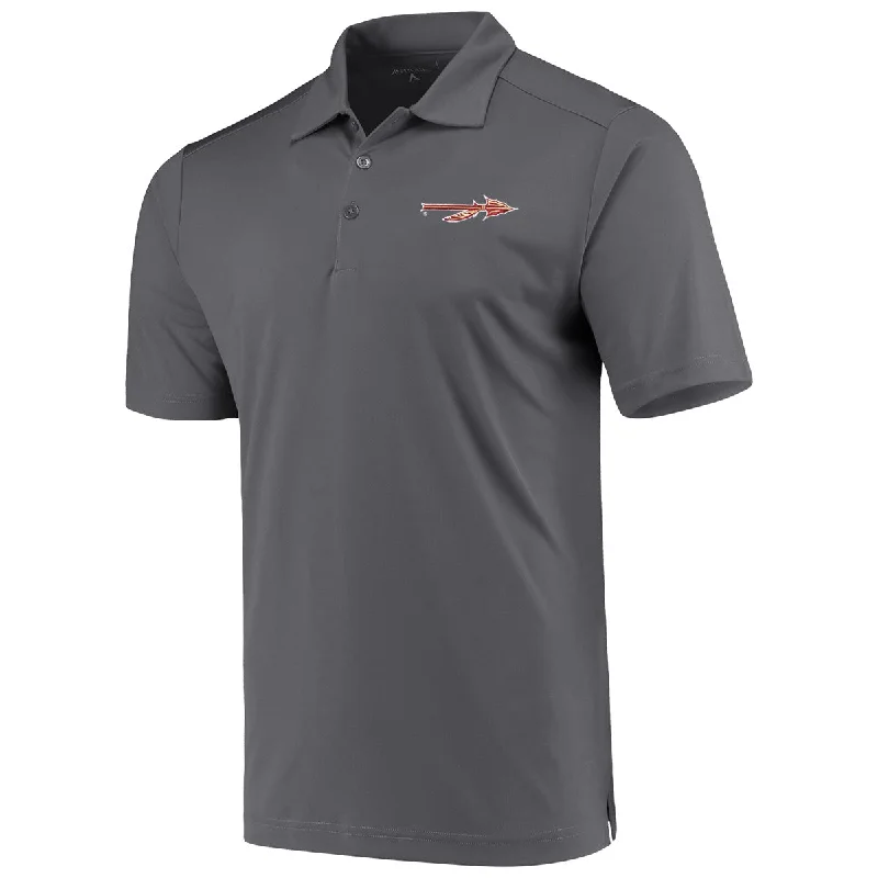 Men's Dressy Shirts for Formal EventsAntigua Men's Spear Logo Performance Polo - Smoke Men's Dressy Shirts for Formal EventsAntigua Men's Spear Logo Performance Polo - Smoke