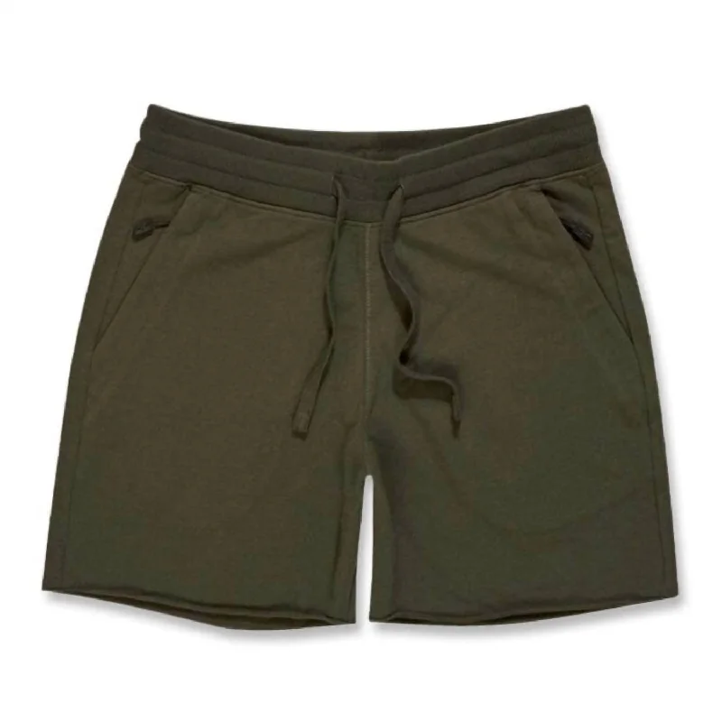 Adventure-Ready Men's Outdoor ShortsMen's Athletic Summer Breeze Knit Short In Army Green