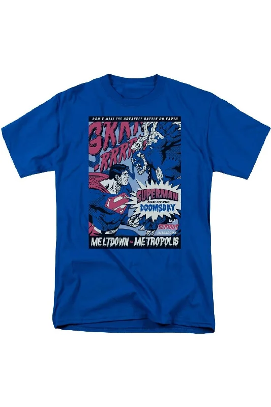 Men's Sleeveless TopsSuperman Meltdown Short Sleeve Adult Tee / T-Shirt
