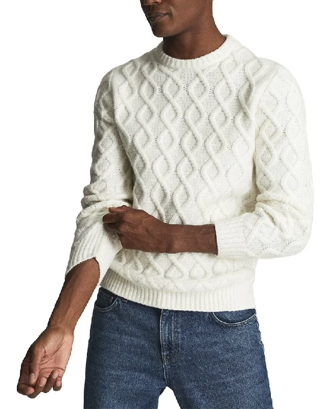 Men's Sweaters with Hoods and DrawstringsReiss Louie Alpaca & Wool-Blend Chunky Cable Crewneck Sweater Men's Sweaters with Hoods and DrawstringsReiss Louie Alpaca & Wool-Blend Chunky Cable Crewneck Sweater