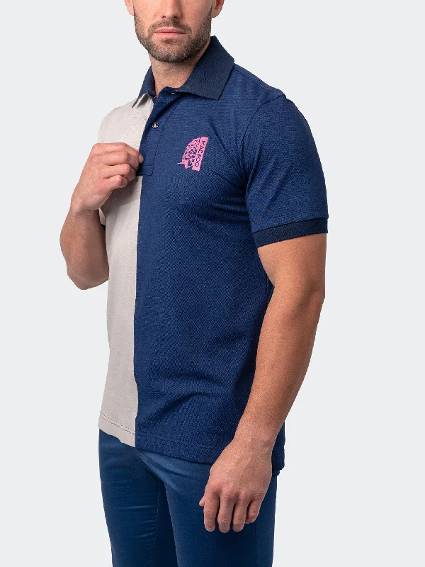 Men's Shirts with Zippered PocketsPolo MozartSplitGrey Blue