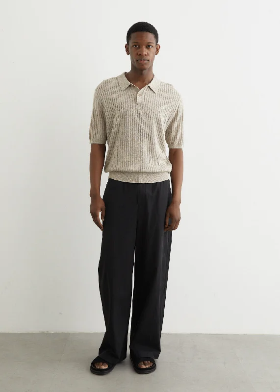 Men's Shirts with Appliquéd SleevesCavalier Textured Polo