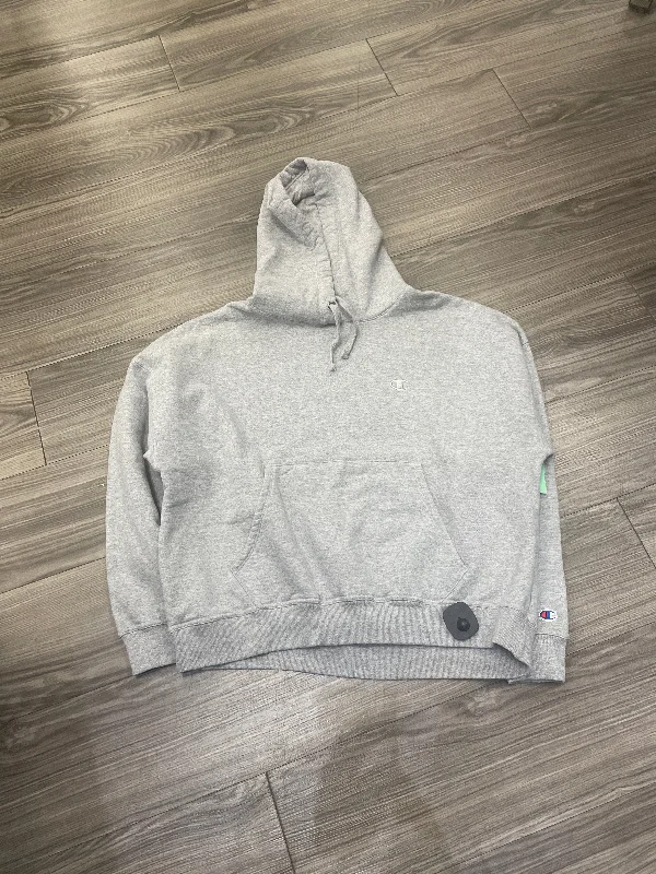 Men's Hoodies with Adjustable SleevesSweatshirt Hoodie By Champion In Grey, Size: Xl Men's Hoodies with Adjustable SleevesSweatshirt Hoodie By Champion In Grey, Size: Xl